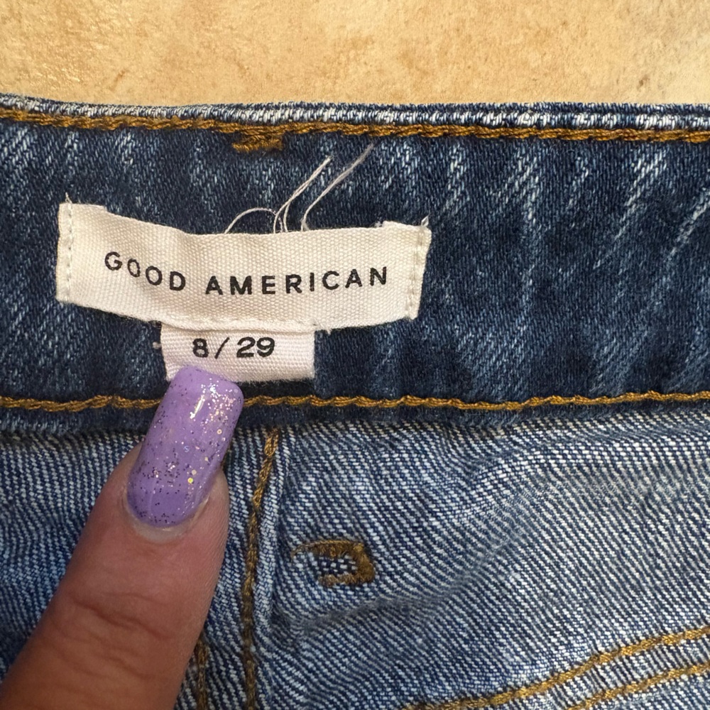 Good American Bombshell High Waisted Distressed J… - image 8